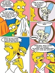 Cute Lisa Simpson gets body covered with warm...